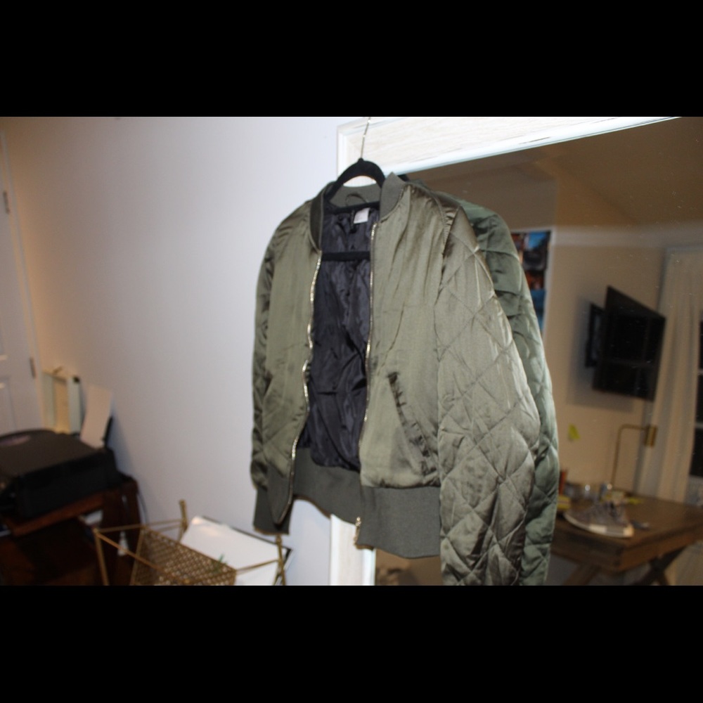 Green bomber jacket